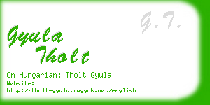 gyula tholt business card
